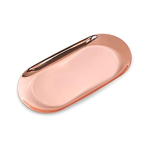 ANZOME Paño ovalado de acero inoxidable placa tablarlager medio oro Cover