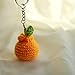 Handmade Crochet Cute Sumo Orange Tangerine Mandarin Keychain Key Ring Bag Charm