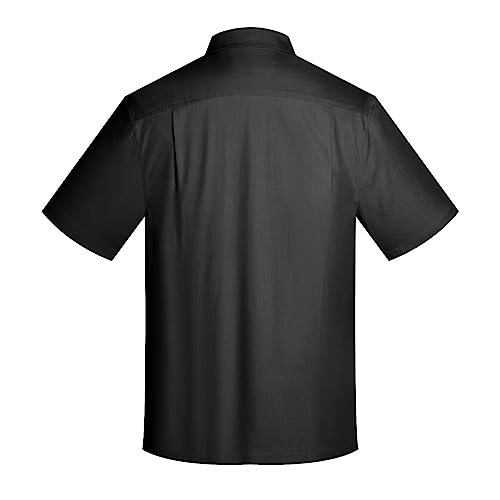 Men's Silk Hawaiian Short Sleeve Button Down Shirt Casual Tropical Holiday Beach Shirts2