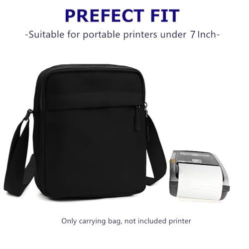 Image of Printer Holster Compatible with Zebra ZQ310 ZQ320 ZQ110 ZQ210 ZQ520 ZQ521, Carrying Case Pouch for Most Portable Label Printer and Photo Printer Under 7 Inch