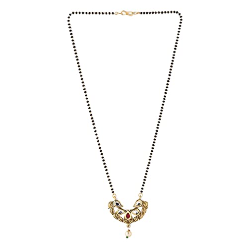 Traditional Beads Plated Nallapusalu Chains, Elegant Design