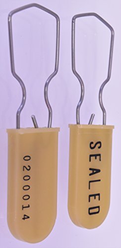 Image of 150 Pack Plastic Wire Padlock Security Seals (Gold)