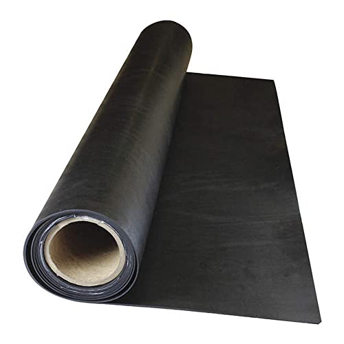 Rubber Roll, Buna-N Commercial Grade, Rubber Width 6 in, Rubber Length 10 ft, Rubber Thickness 1/8 in, 70A, Plain Backing