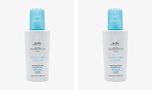 Bionike Defence - Deo Sensitive 48H, Latte Spray Deodorante Antitraspirante, Assorbe Il Sudore Fino A 48 Ore, Dona Ascelle Lenite E Protette, Dermatologicamente Testato, 100 Ml (Confezione da 2)