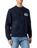 Sudadera de hombre Heritage en felpa con estampado Lacoste y cuello redondo