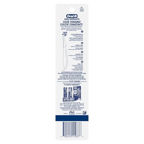 Oral-B Kid's Manual Toothbrush with Extra Soft Color Changing Bristles for Ages 3+, 2 Count - image 6