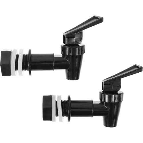 Vaguelly Grifo Dispensador de Agua de Plástico Reutilizable 2 Piezas Repuesto para Jarra y Dispensador de Bebidas Compatible Botellas y Enfriadores Color Negro Práctico para Uso