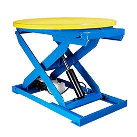 BishamonLift Table, 43" Dia. Turntable, 3000 Lb. Cap., Hand Control
