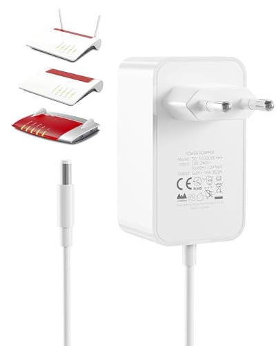 12V 3A Netzteil Ladegerät Kompatibel für AVM Fritz!Box 7690, 7590,7560, 7540, 7530, 7510, 7490,...