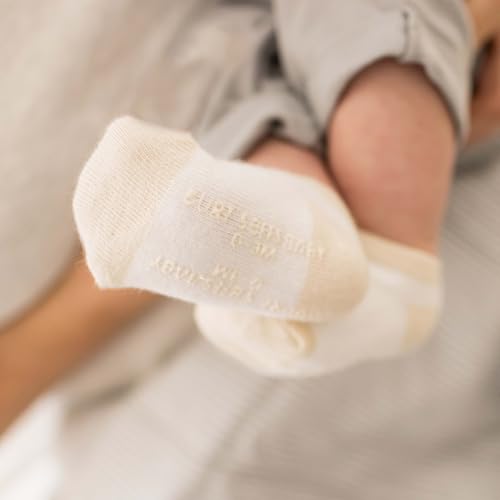 Burt's Bees Baby Unisex Baby Socks Ankle or Crew Height Made with Soft Organic Cotton, 6 Packs with Non-Slip Grips for Babies3