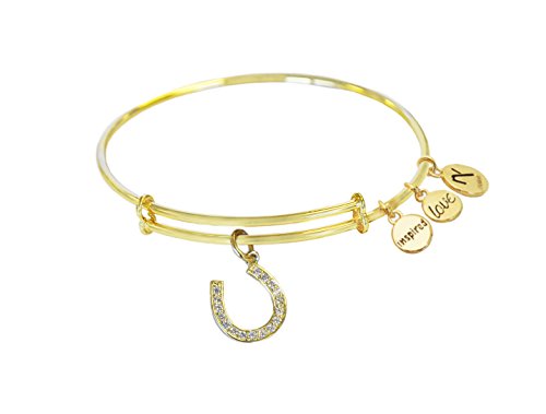 Navika Gold Horseshoe Inspired Love Bangle Bracelet Navika Gold Horseshoe Inspired Love Bangle Bracelet