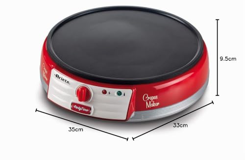 Crêpière Électrique Ariete 0202 – 1000 W, Plaque Antiadhésive, Design Rétro - vue 6
