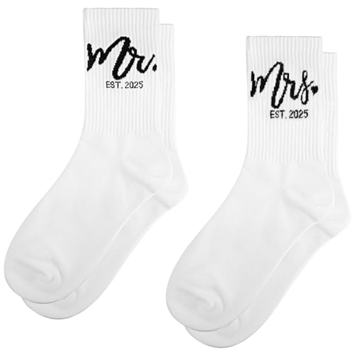 Bride Socks White Bachelorette Gifts for Bride To Be Gifts Wedding Day Mrs Sock Bridal Shower Party Favor