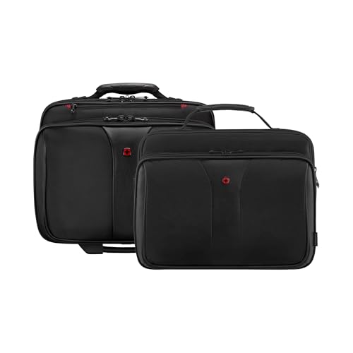WENGER Patriot Ensemble de 2 Bagages pour Ordinateur Portable 17 Pouces, Sacoche Amovible pour Ordinateur Portable 15,6 Pouces, 25 l, Femmes Hommes, Bureau...