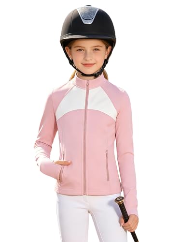 Blouson de sport fille TTAO avec passe-pouces pour équitation