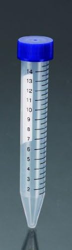 Centrifuge Tubes Conical-Bottom Flat, PP,15 mL, Non-Sterile, Cap Color: Blue(QTY.50 per Bag,10 Bags per Case-500 Tubes) by BioRx Sponix