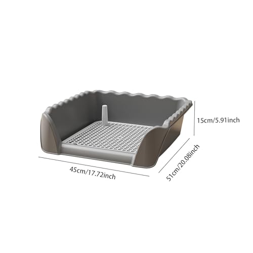 Toilettes pour chien faciles à nettoyer avec support pour tapis absorbants gris - 7