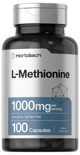 Horbach L-Methionine 1000mg | 100 Capsules | Free Form Supplement