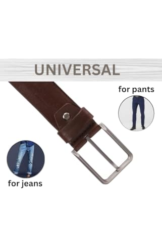 Image of YOOKO Brown Artificial Leather Belt | PU Waist Belt for Men