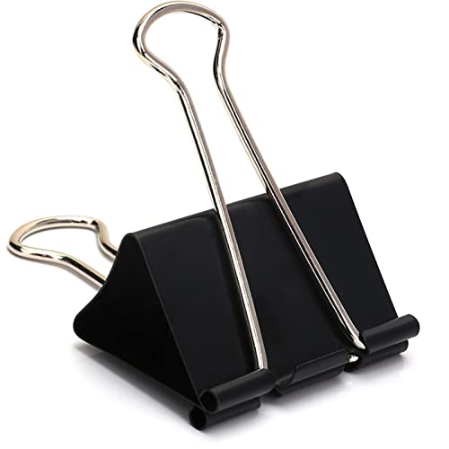 Extra Large Binder Clips 2.4 Inch (24 Pack), Upgrade Giant Binder Clips Big Paper Clips Clamps for Office and Home Supplies, Black image 1
