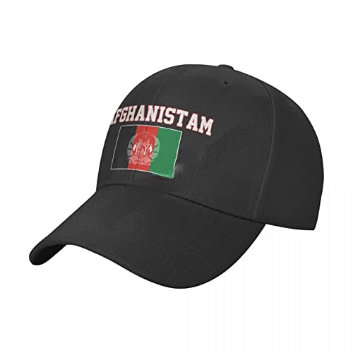 Casquette de baseball Afghanistan Drapeau de l'Afghanistan Carte nationale Sauvage Soleil Ombre Spike Casquette d'extérieur réglable pour hommes et femmes, bleu, Taille Unique