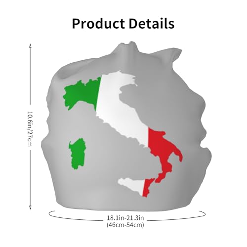 map and Flag Italy Children Hip Hop Knitted Hat Kids Elastic Leisure Knit Cap Warm Sleep Beanies Black2