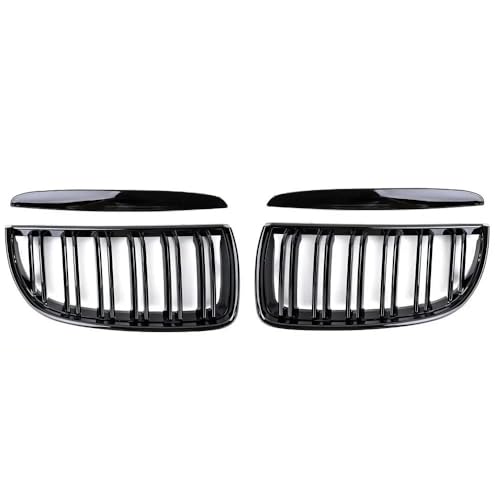 Calandre double lamelles en ABS noir brillant résistant pour rajeunir le look de la BMW E90