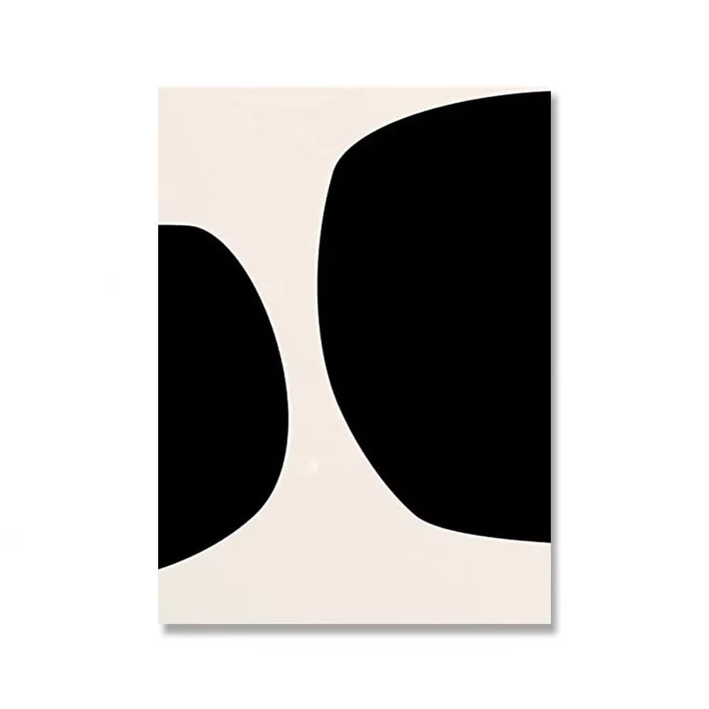 DFZEWKI Modern Abstract Wall Art Mid Century Geometric Black Arches Hd Canvas Print Poster Home Living Room Bedroom Decoration(40x50cm(16x20in)/No frame)