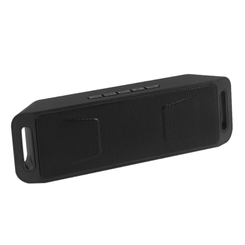 Holibanna Kabelloser Outdoor Lautsprecher Mini Dual Horn Subwoofer Tragbarer Stereo Funklautsprecher für Zuhause und Unterwegs Schwarz Robustes Design Einfache Bedienung