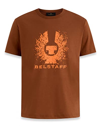 Belstaff Herren-T-Shirt mit Pixel Phoenix-Logo, burnt orange, L