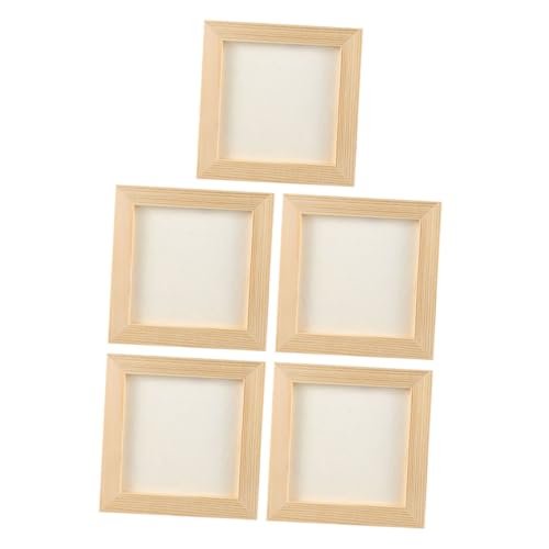 ERINGOGO Blank Picture Frame 5pcs Diy Wooden Photo Frames for Children Boys and Girls