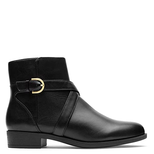 Rockport Women's Vicky Belt Bootie, Black Leather, 8.5 M by Rockport - Image 4