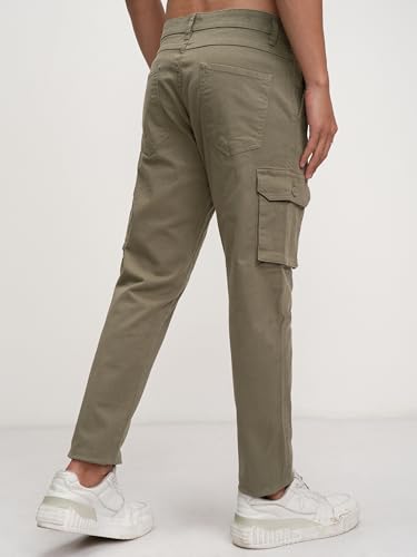 Image of Highlander Men's Slim Fit Cargo Trousers| Stylish & Comfortable for Casual, Travel & Active Wear | Trouser for Men | Men Trousers
