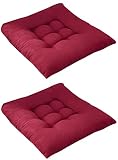 2 Pack Chair Pads Seat Cushion with Ties,Outdoor Indoor Soft Thicken Comfy Seat Pads Cushion Pillow,