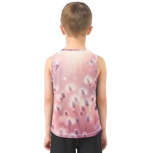 susiyo Dandelion and Butterfly Boys Sleeveless Tank Top Girls Athletic T Shirt3