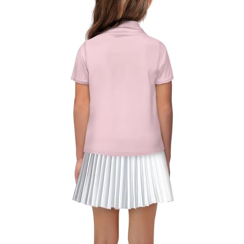 Kids Golf Shirt Tennis Top Quick Dry Girls Tops for Holiday Sports 5-16 Years2