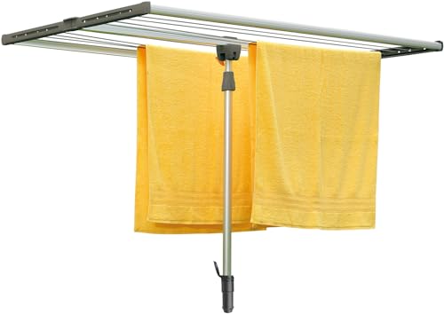 JUWEL Wäschetrockner Swing 200 (für bis zu 2 Waschmaschinenladungen, Aufhängelänge 18,9 m, Standtrockner mit Höhenverstellung 100-175 cm, schwenkbar, für Lange Wäsche) 30014, für Bekleidung