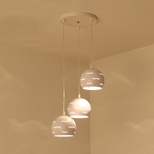 Lustre LED 3 têtes au design minimaliste et finitions suspendues haut de gamme