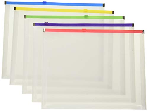 Enveloppe poly zip 10x13 pochette plastique transparente à glissière
