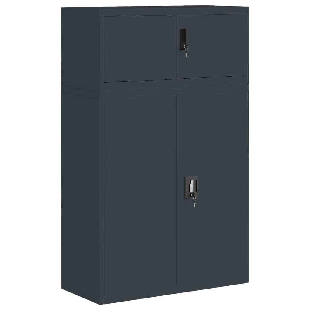 Tidyard Aktenschrank Mehrzweckschrank Büroschrank Lagerschrank Materialschrank Anthrazit 90x40x145 cm Stahl