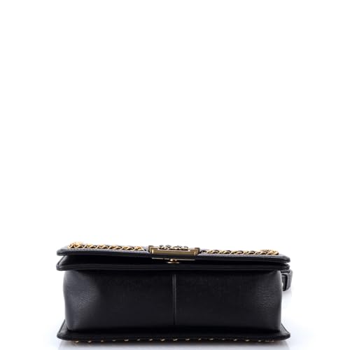 Pre-Loved Chain Around Boy Flap Bag Quilted Caviar Old Medium, Black4