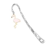 bobauna Enamel Flamingo Themed Bookmark Flamingo Bird Lover Jewelry Gift for Book Lover (Flamingo Bo