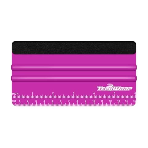 TECKWRAP Professional Squeegee Tool for Vinyl Decals, Inkjet Vinyl Sticker Paper,and Wallpaper - 6"x2.9", Scratch-Free Application (Pitaya) Cover