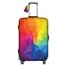 Vridoyt Colorful Geometric Theme Luggage Covers and Luggage Tags, Elastic Washable Fashionable Anti-Scratch Suitcase Protector, Birthday Gift for Men Women(L 26-28 Inch)