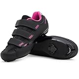 Tommaso Pista 100 SPD Spin Shoes for Women Indoor Cycling, Ready-to-Ride Cycling Shoes for Women with Pre-Installed SPD Cleats, Works with Most Spin Class & Indoor Bikes—Pink—Size 8US—39EU