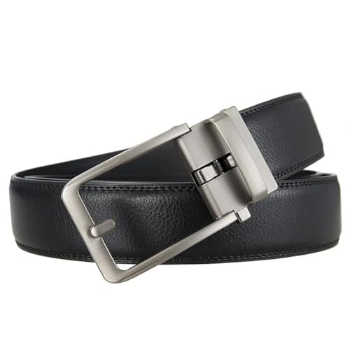 Men's genuine leather automatic buckle business casual belt2