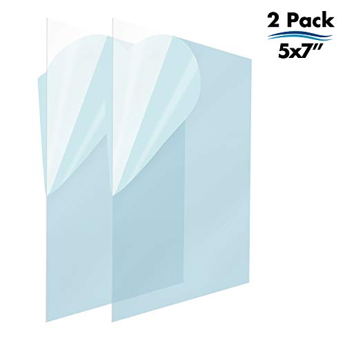 Icona Bay PET Plastic Replacement for Picture Frame Glass (5x7, 2 Pack) PET
