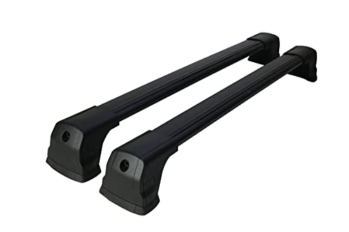 for Mercedes C Class W204 2008-2014 Premium Aluminum Roof Rack Cross Bars Luggage Carrier Ideal for Camping, Skiing, Biking, and Cargo Transportation Canoe Surf Ski Snowboard Camping Black Color