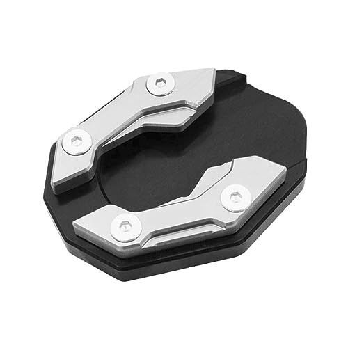 Extension béquille moto NMAX155 XMAX300, élargisseur pied latéral et base antidérapante argent