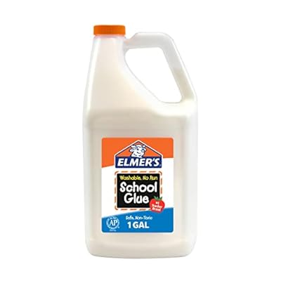 Elmers White Liquid School Glue, 1 Gallon, Safe, Washable, 1 Count, #1 Teacher Brand, Bulk Arts & Crafts, Projects, Classroom Supplies, Great for Making Slime
